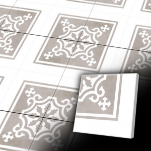 Zementfliesen antik, historischer Baustoff | Design-Fliesen | Antik | Muster V20C-004-E | Ventano